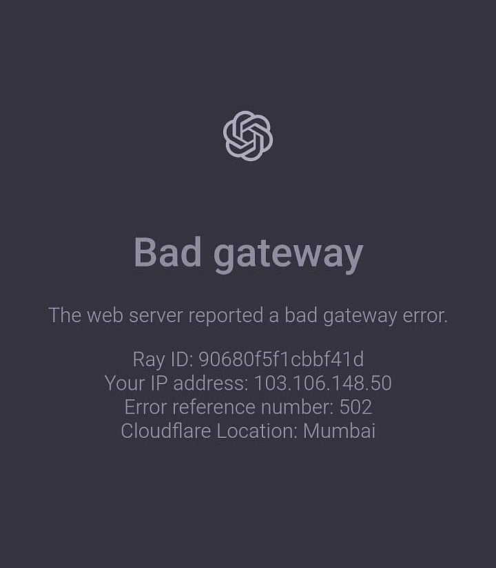 <div class="paragraphs"><p>ChatGPT outage: This is what is visible on the screen to users.&nbsp;</p></div>