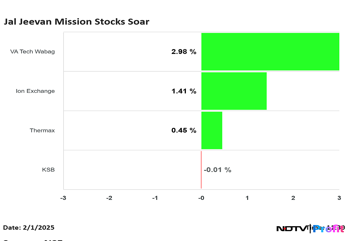 Budget 2025: ION Exchange, Thermax, Other Stocks Gain On Jal Jeevan Mission Extension
