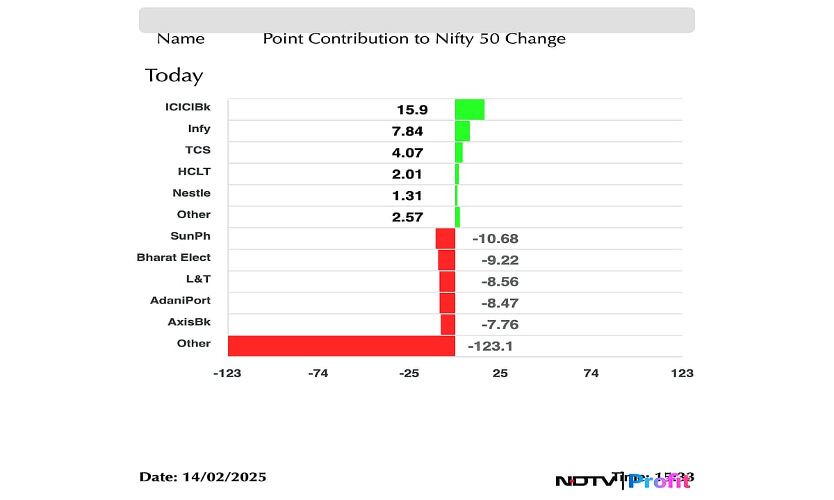 Nifty 50 Top Gainers And Losers On Feb. 14: Sun Pharma, Bharat Electronics To ICICI Bank, Infosys