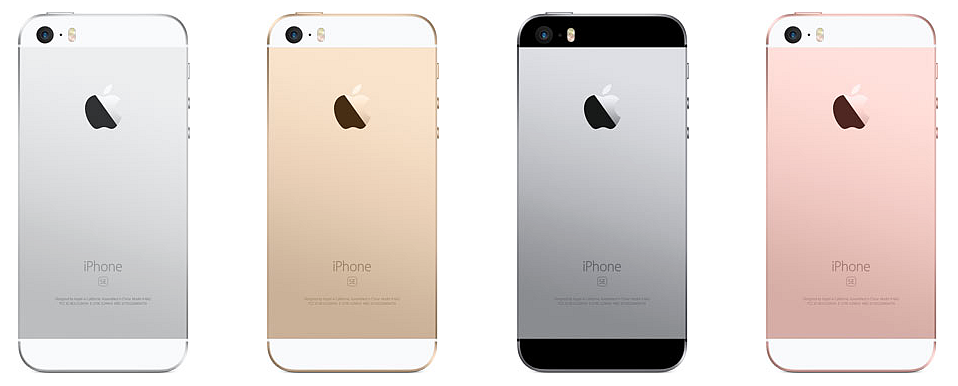 <div class="paragraphs"><p>The iPhone SE (2016) came in four metallic finishes: silver, gold, space gray, and rose gold. (Source: Apple)</p></div>
