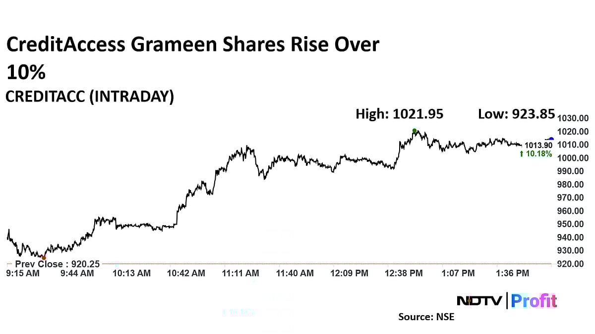 CreditAccess Grameen Shares Soar After Posting Healthy Loan Growth In Most States