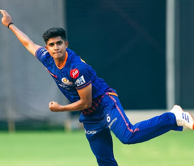 <div class="paragraphs"><p>The 24-year-old from Malappuram, Kerala, was roped in by Mumbai Indians for his base price of Rs 30 lakh. (Photo Credits: Instagram/<a href="https://www.instagram.com/mumbaiindians/?hl=en#">mumbaiindians</a>)</p></div>