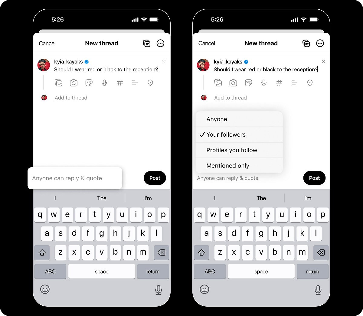 <div class="paragraphs"><p>There are now more options in Threads to control how others interact with your posts and the ones you view.</p><p>(Source: Meta)</p></div>