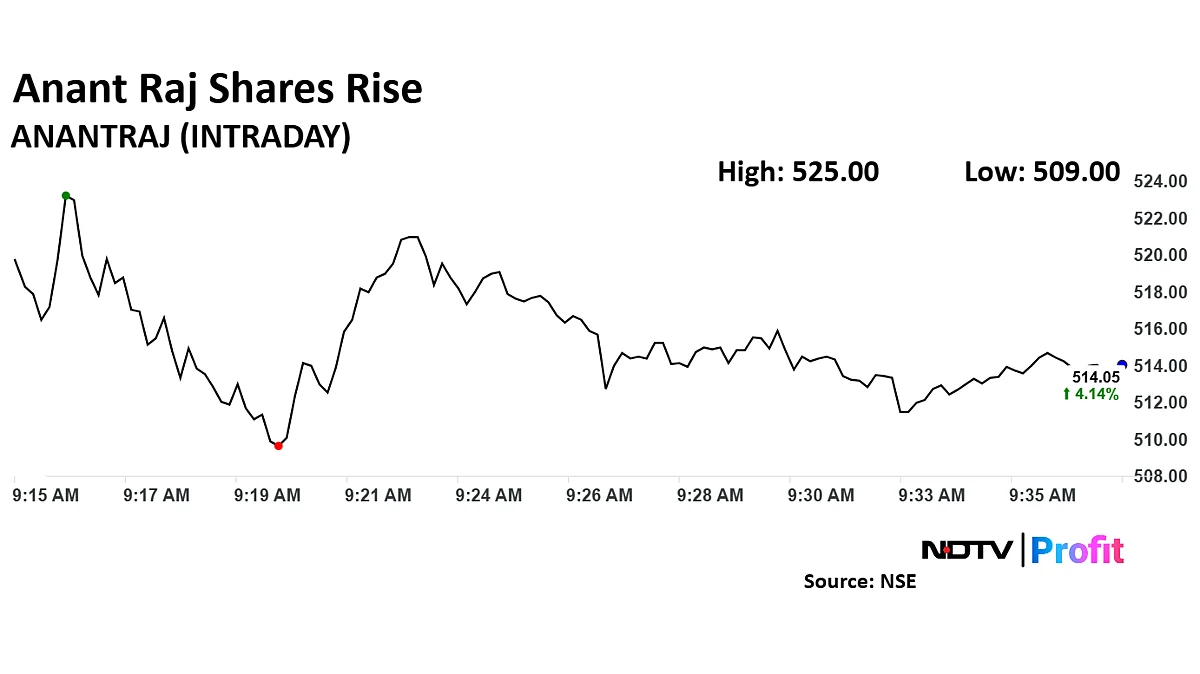 Anant Raj Share Price Near One-Month High As Q4 Profit, Revenue Surge