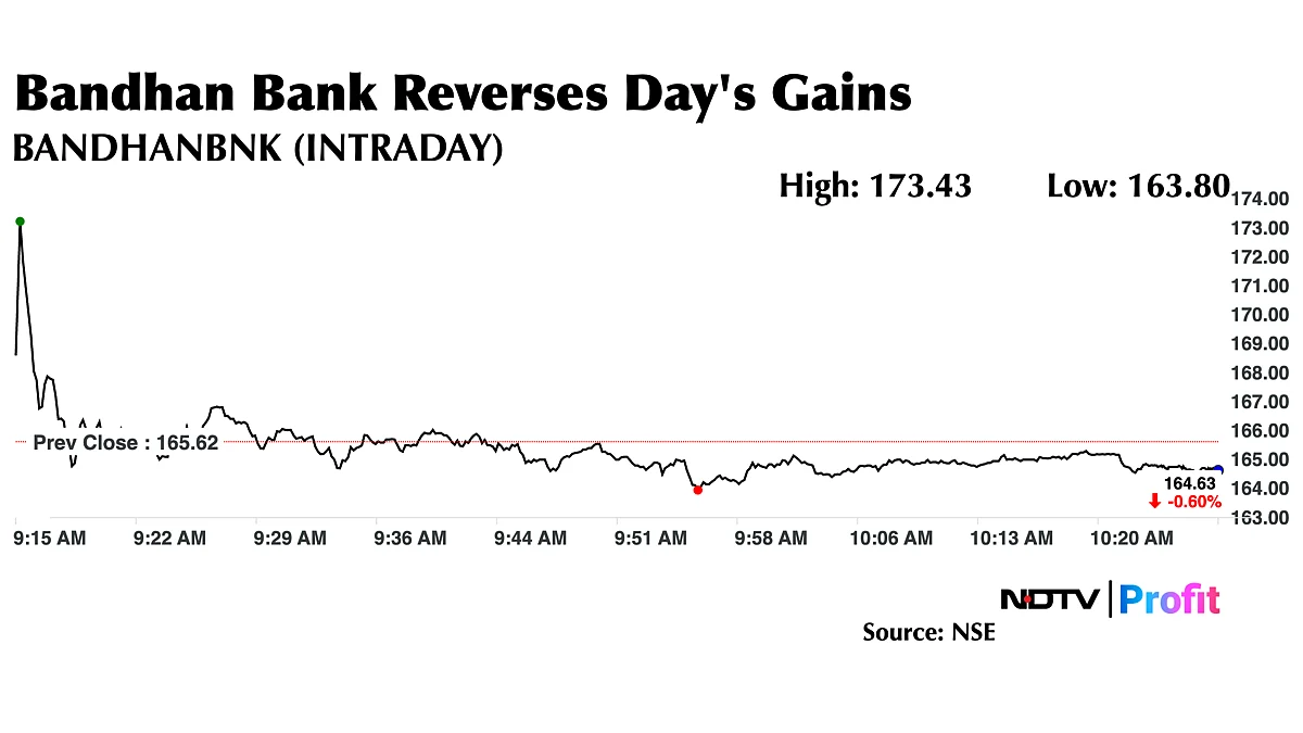 Bandhan Bank Shares Hit Over Four-Month High As Profit Jumps, Provision Declines