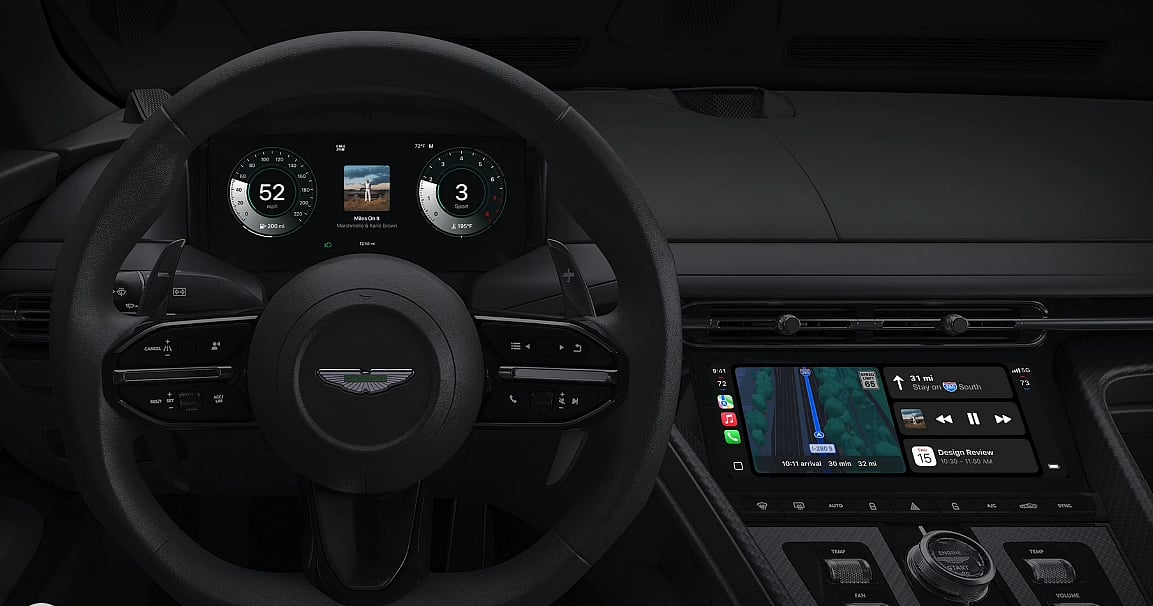 <div class="paragraphs"><p>The upgraded infotainment software provides content for all screens, including the vehicle's instrument cluster. (Photo: Apple)</p></div>