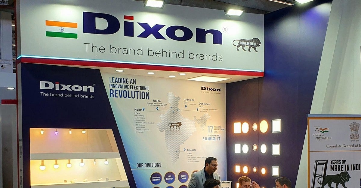 <div class="paragraphs"><p>Shares of Dixon Technologies fell as much as 2.10% to Rs 14,201 apiece. (Photo source: Dixon Technologies/X)</p></div>