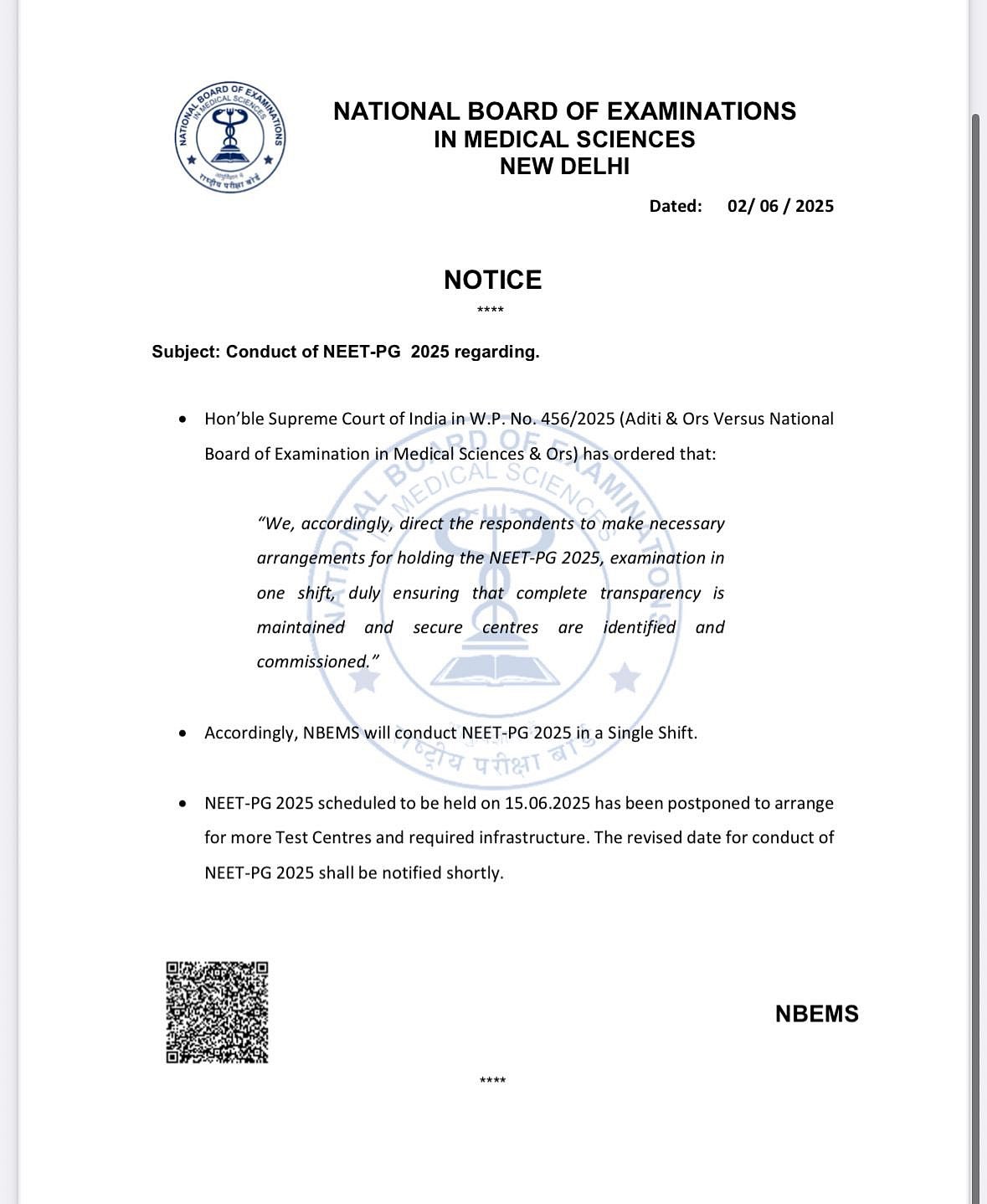 NEET PG 2025 Postponed Due To Single Shift Exam Format; NBE To Announce New Dates Soon
