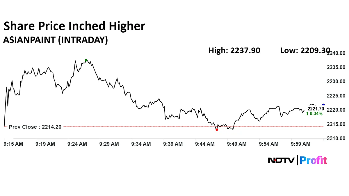 Asian Paints Share Price Gains After Major Block Deal