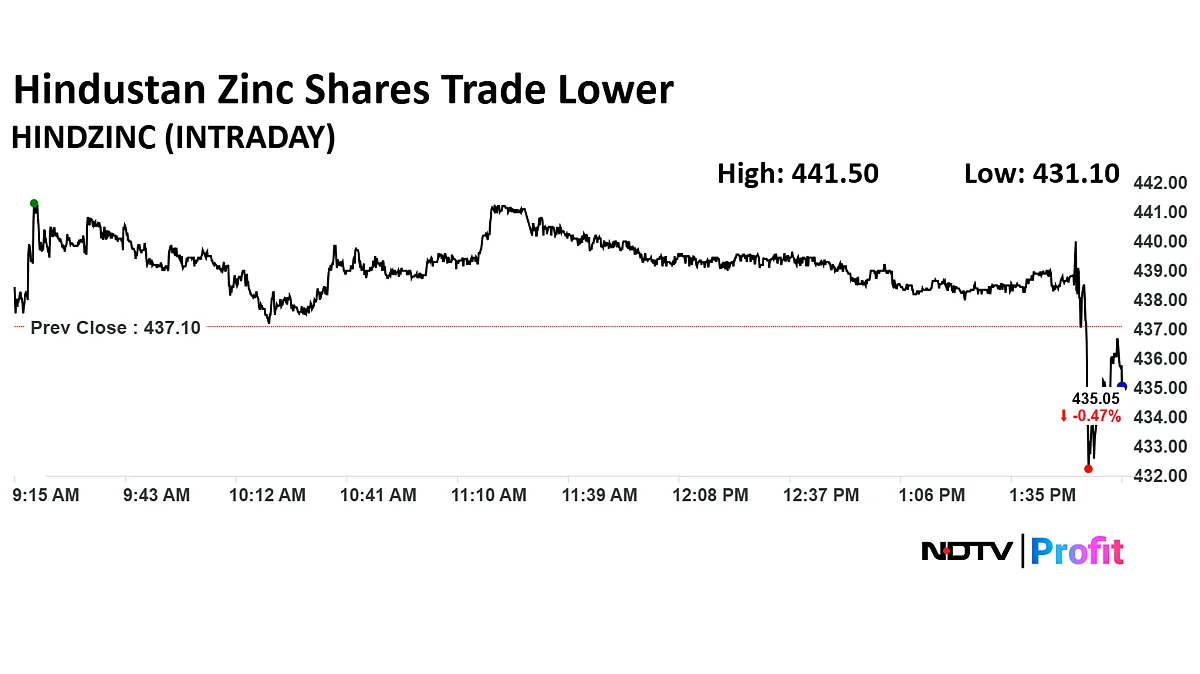 Hindustan Zinc Share Price Falls Over 1% As Q1 Revenue, Profit Decline