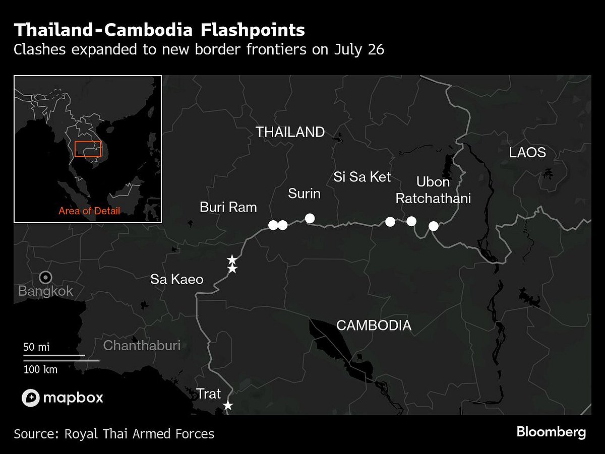 Thai, Cambodia Clashes Continue As Trump Threatens No Trade Deal