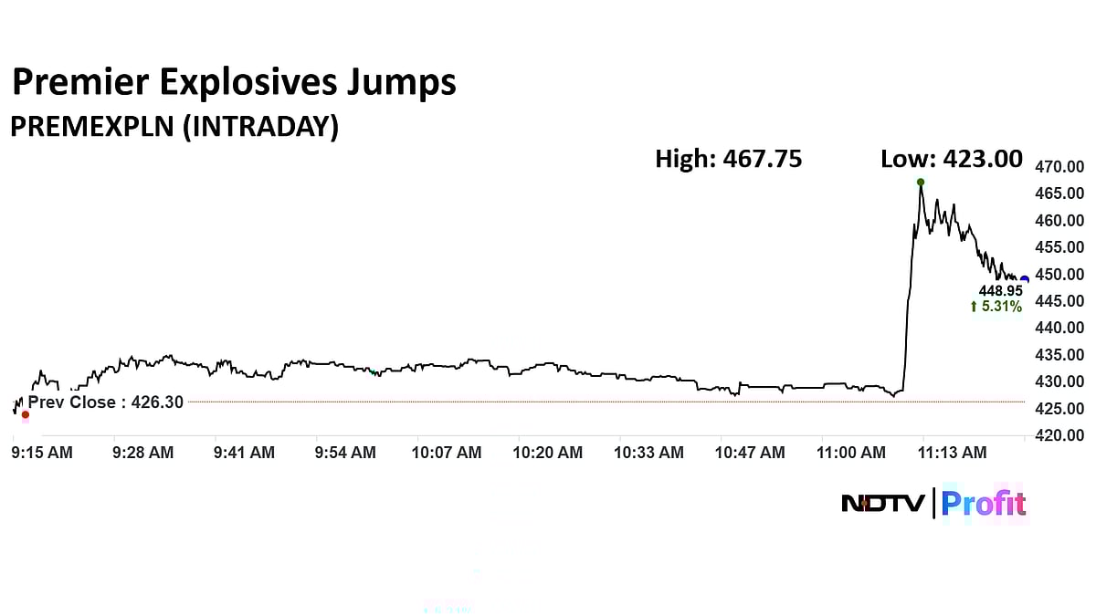 Premier Explosives Stock Jumps Nearly 10% As Company Bags Order Worth Rs 190 Crore