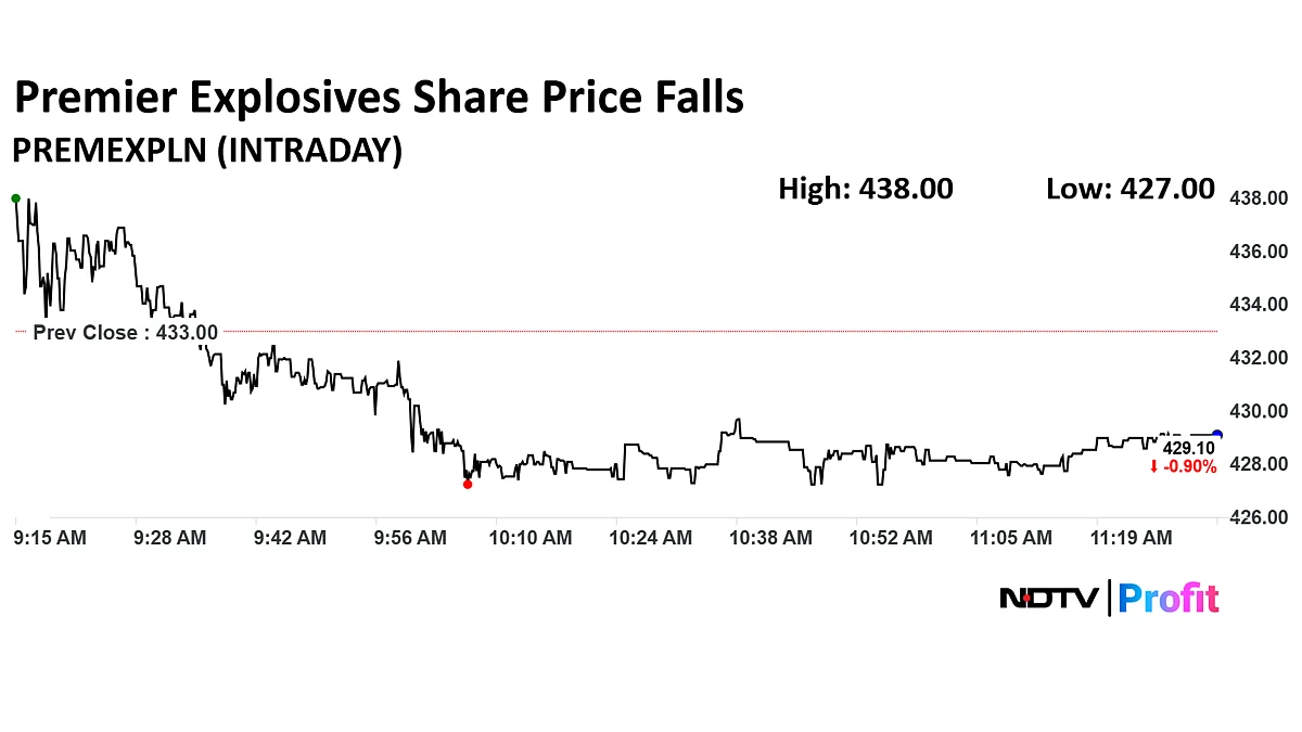 Premier Explosives Share Price Falls After Telangana Factory Blast