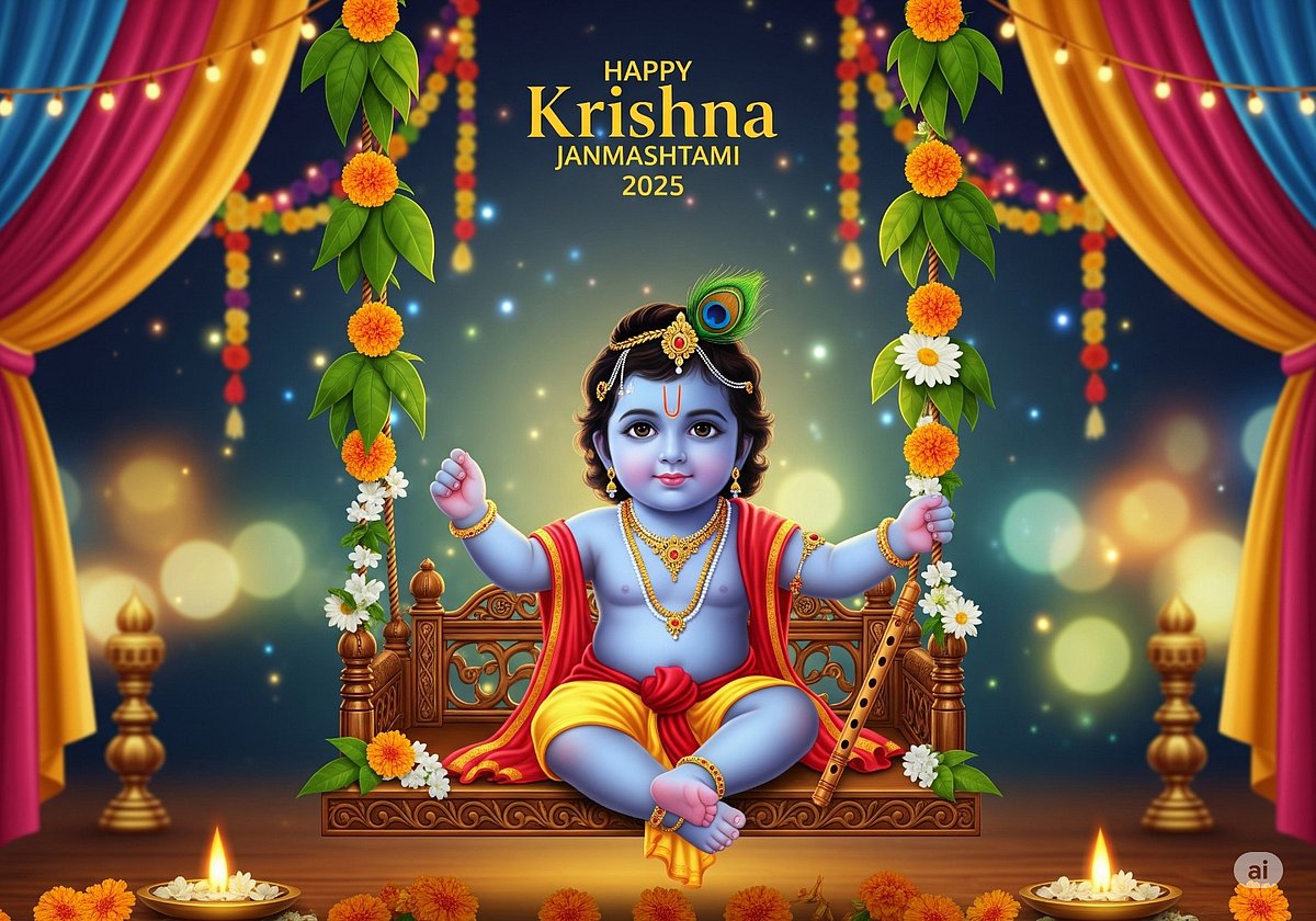 Happy Janmashtami 2025: Wishes, Messages, Quotes And Images To Share On Krishna Janmashtami