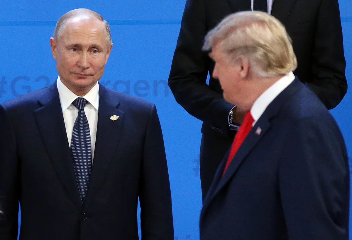 <div class="paragraphs"><p>Trump and Putin in Buenos Aires. Photographer: Mikhail Svetlov/Getty Images</p></div>