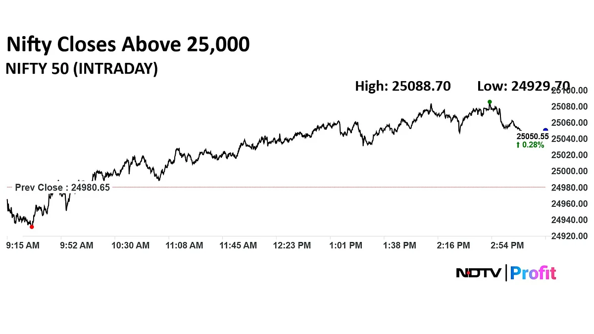 Stock Market Highlights: Nifty Reclaims 25,000; Sensex Gains Over 200 Points As IT Stocks Lead