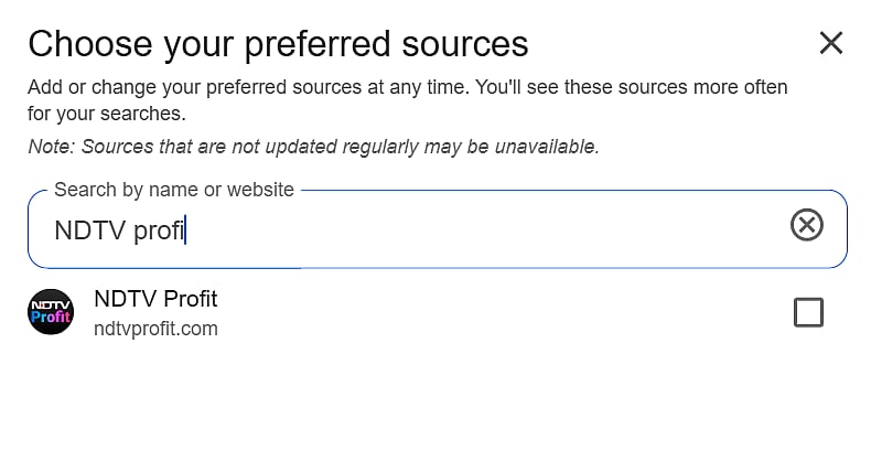 <div class="paragraphs"><p>How to choose NDTV Profit as your preferred source. </p></div>