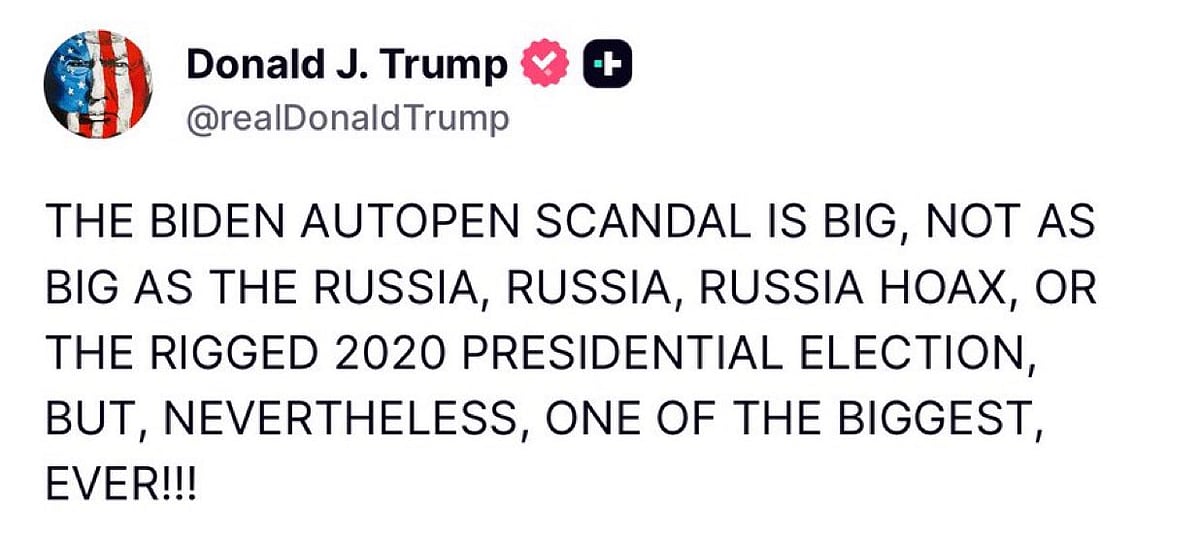 <div class="paragraphs"><p>Donald Trump's post on Truth Social</p></div>
