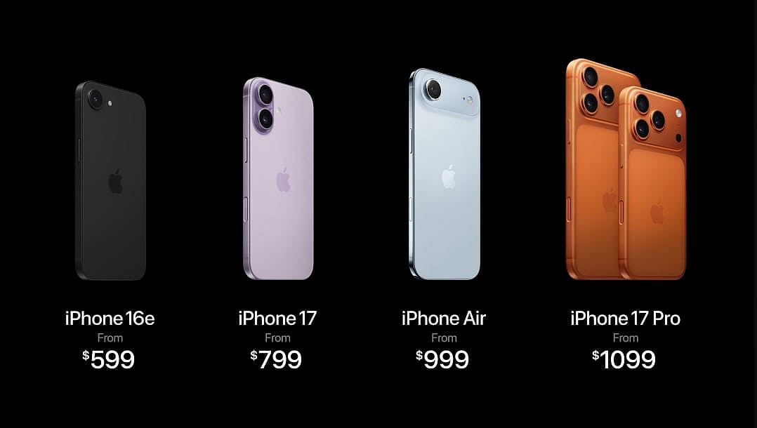 Apple Event 2025 Highlights: iPhone 17 Starts At $799; iPhone Air, 17 Pro, Pro Max Now Available Sept. 19