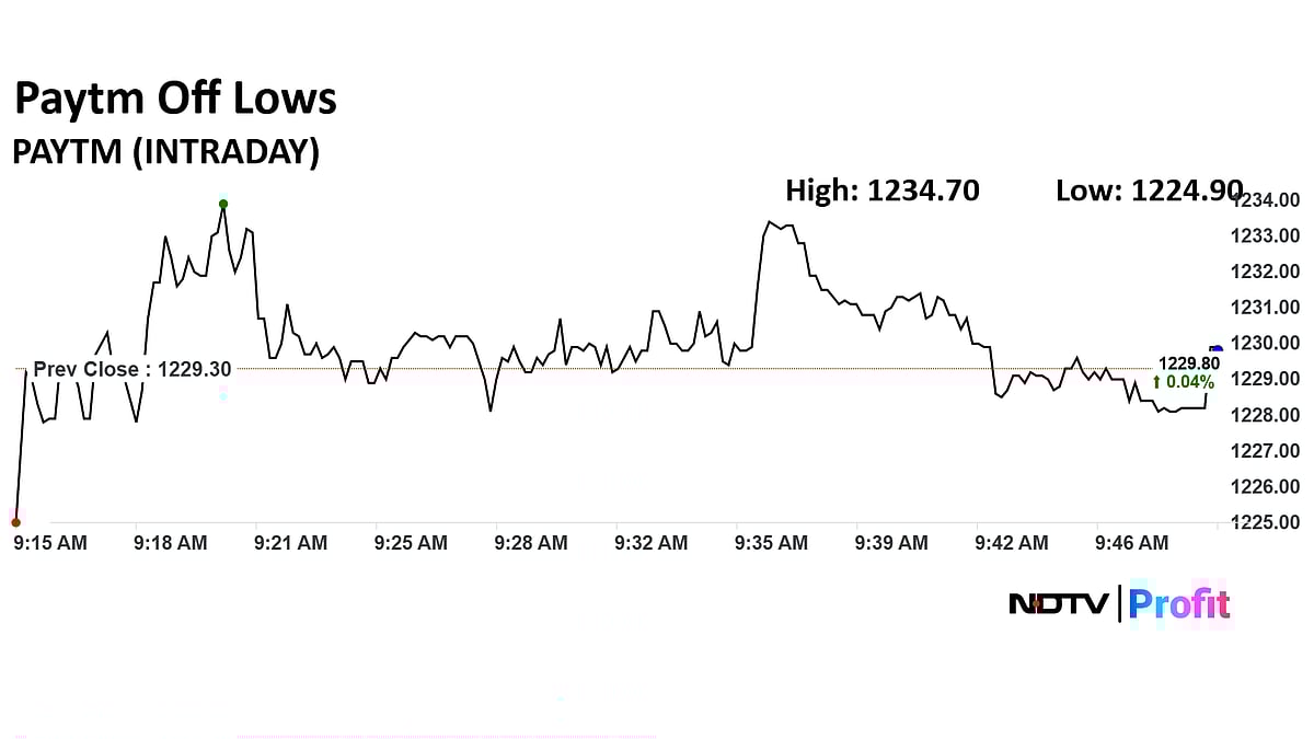 Paytm Share Price Off Lows As BofA Raises Target Price, Sees Room For Cost Cuts