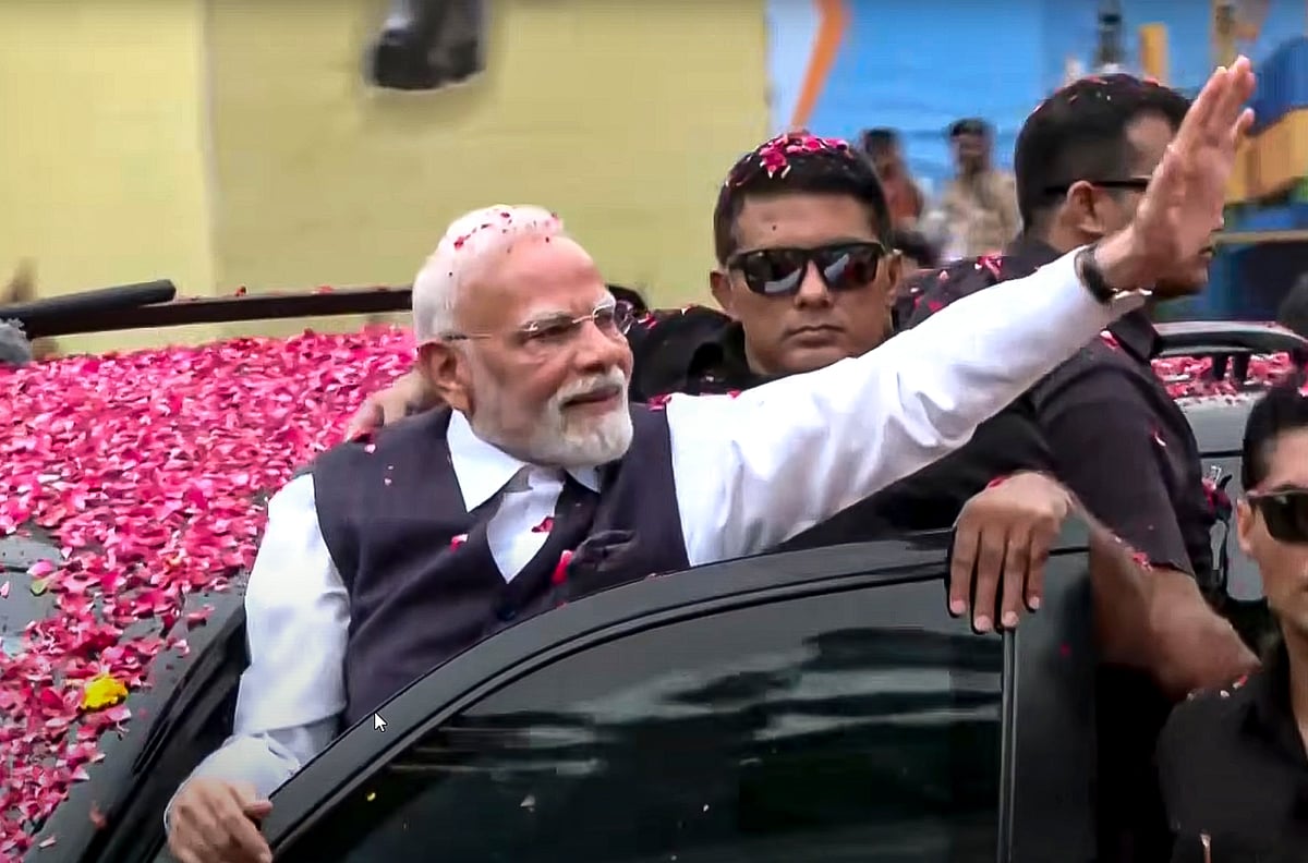 PM Modi Holds Roadshow In Gujarat's Bhavnagar