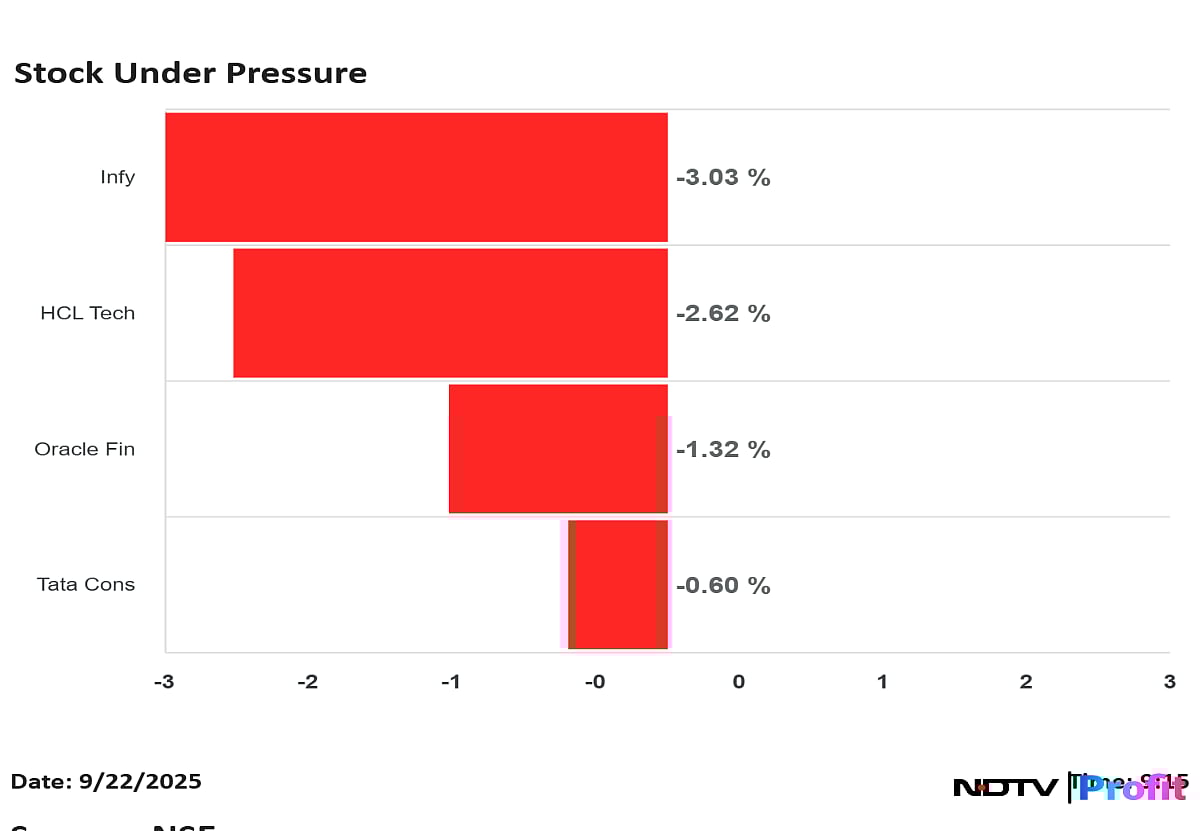 TCS, Infosys Among IT Stocks Under Pressure Post Trump's H-1B Visa Fee Hike 