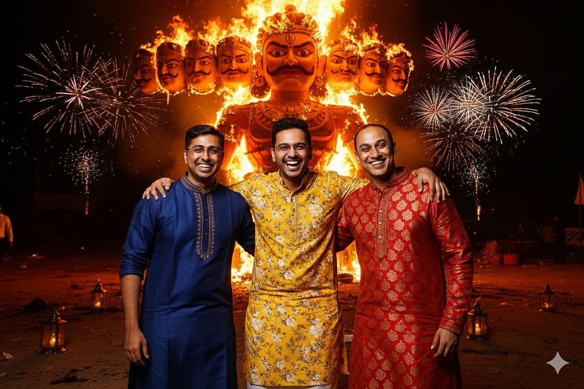 <div class="paragraphs"><p>Dussehra scene with friends. (Source: Google Gemini)</p></div>