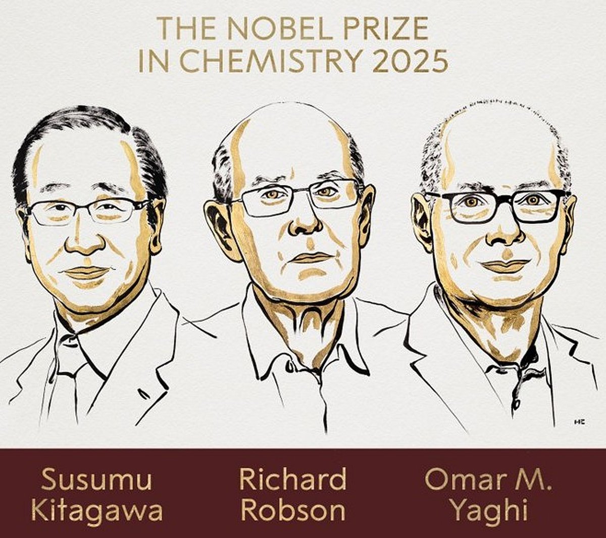 Three Share Nobel Prize In Chemistry For Metal-Organic Frameworks