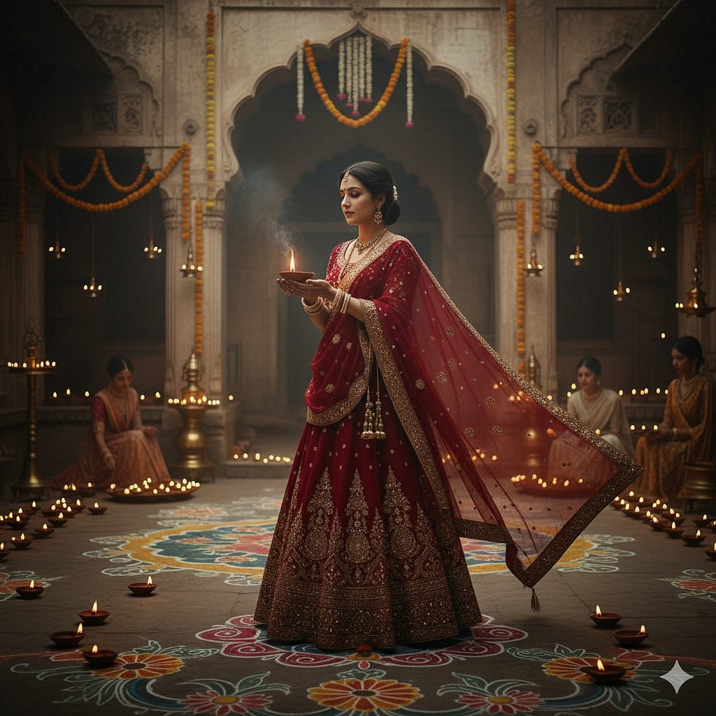 <div class="paragraphs"><p>You can create a vintage Diwali scene of a courtyard lit up with diyas. (Source: Google Gemini)</p></div>