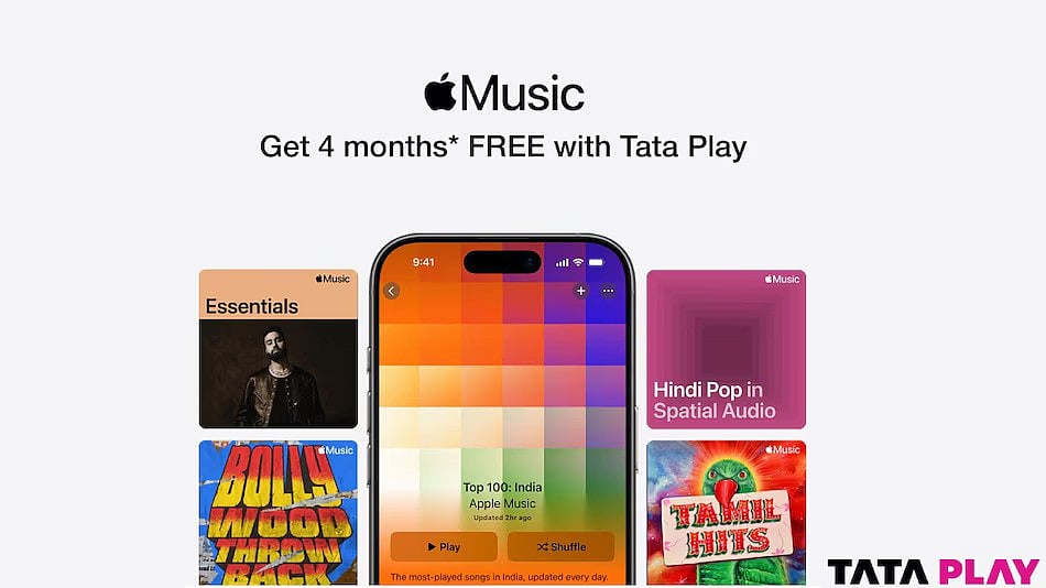<div class="paragraphs"><p>Tata Play is granting users temporary free entry to the Apple Music streaming service before switching to the standard Rs 119 monthly fee. (Source: Tata Play)</p></div>