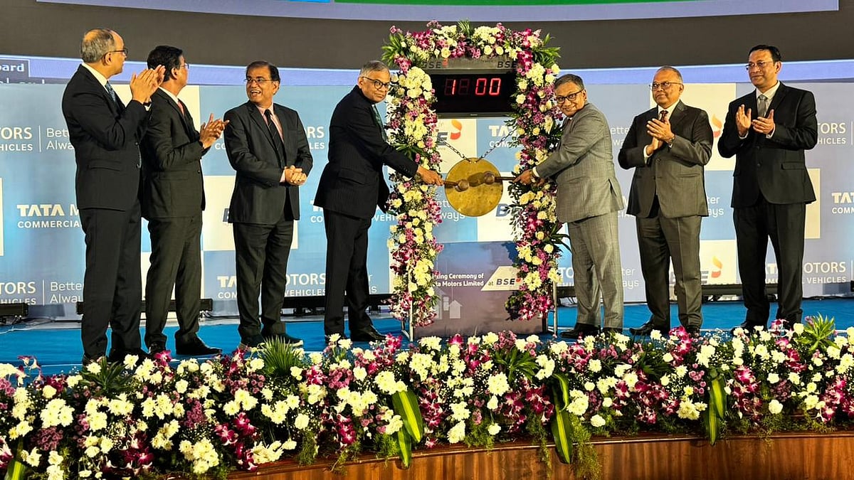 <div class="paragraphs"><p> The equity shares of newly demerged commercial vehicle (CV) arm of Tata Motors will make their debut on both the stock exchanges, BSE and NSE at 10 a.m. (Photo source: NDTV Profit)</p></div>