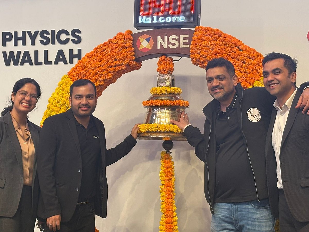 PhysicsWallah Shares Debut At 33% Premium Over IPO Price On D-Street