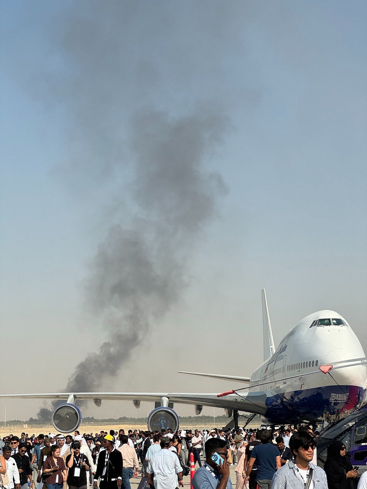 <div class="paragraphs"><p>Tejas crash during the Dubai Air Show. (Image: NDTV)</p></div>