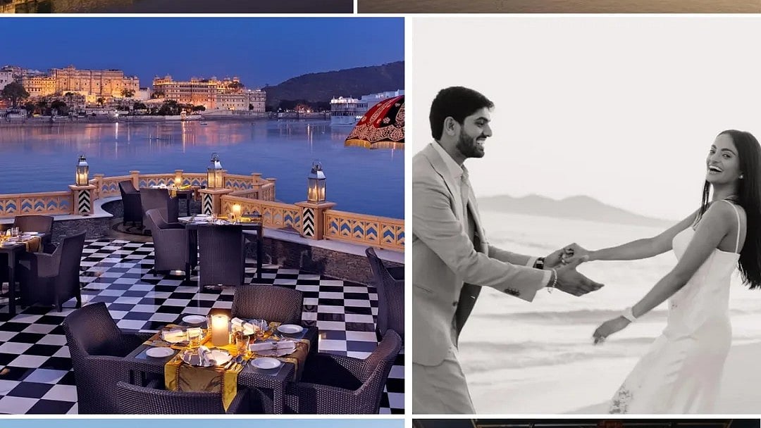 <div class="paragraphs"><p>The Leela Palace hotel in Udaipur has been done up in an opulent red theme to welcome the guests. (Photo: Wedding Sutra/Instagram)</p></div>