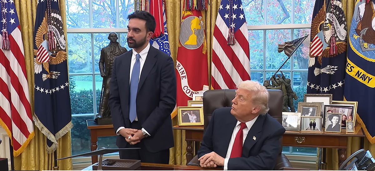 <div class="paragraphs"><p>New York City Mayor Elect Zohran Mamdani and US President Donald Trump in the Oval Office at a meeting last year. (Image: White House YouTube Handle)</p></div>