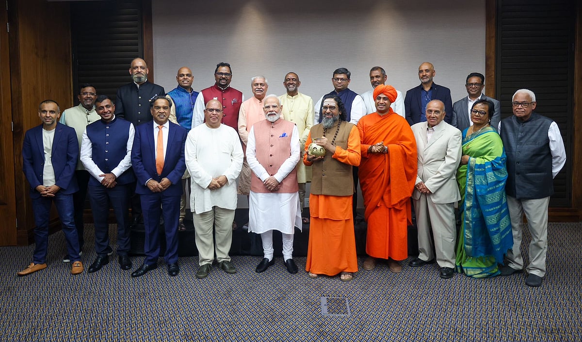 <div class="paragraphs"><p>Prime Minister Narendra Modi was with Indian community in Johannesburg. (Photo credit: Randhir Jaiswal, official spokesperson of Ministry of External Affairs/X Profile)</p></div>