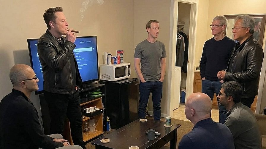 <div class="paragraphs"><p>Dubbed the '$1 trillion squad' by an internet user for the collective estimated net worth of these tech titans, the images quickly went viral on social media, sparking a wave of memes, and jokes. (Photo: Beff Jezos/X)</p></div>