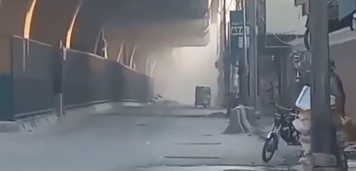 <div class="paragraphs"><p>Soon after the attack, several videos were also circulating on social media, claiming the blasts were heard at FC Chowk Main Sadar. (Source: Screengrab from video shares by Aditya Raj Kaul)</p></div>