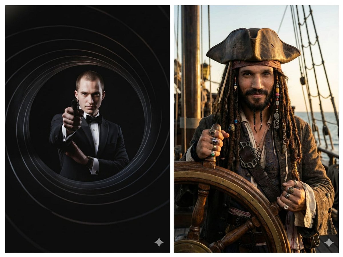 James Bond To Jack Sparrow: Turn Into Movie Characters Using 5 Google Nano Banana Pro Photo Editing Prompts