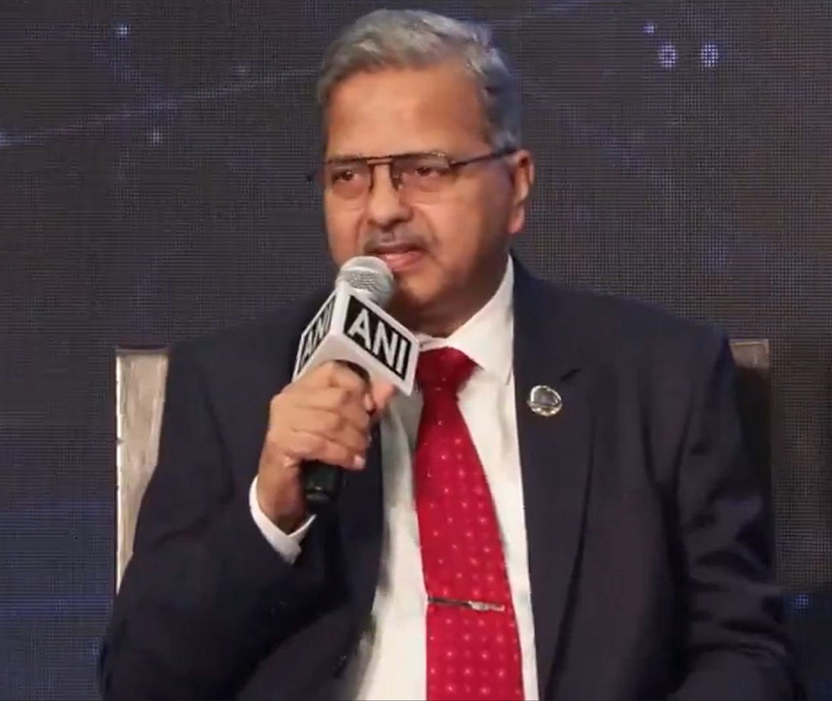 <div class="paragraphs"><p>Hindustan Aeronautics Ltd. Chairman and Managing Director DK Sunil was speaking at&nbsp;ANI's National Security Summit. (Photo credit: ANI's X account)</p></div>