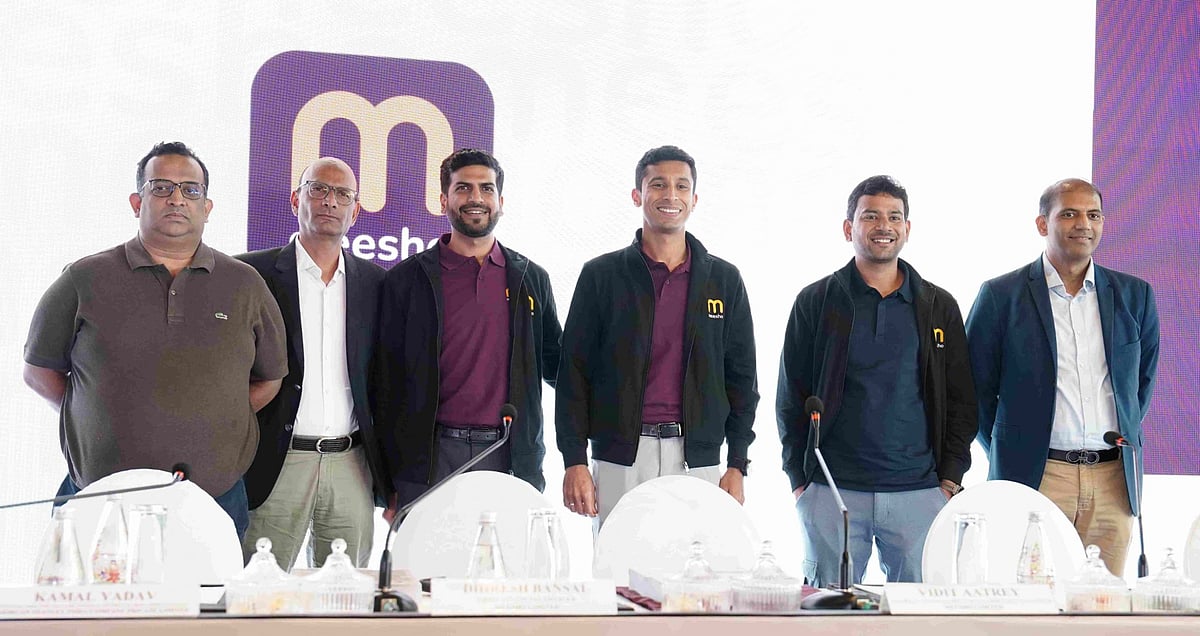 <div class="paragraphs"><p>The management of Meesho Limited -<strong> </strong>Mr. Vidit Aatrey (Chairman, Managing Director and Chief Executive Officer), Mr. Sanjeev Kumar (Whole-Time Director and Chief Technology Officer) and Mr. Dhiresh Bansal (Chief Financial Officer) at Meesho Limited’s press conference to announce their Initial Public Offering. (Photo: Meesho handout)</p></div>