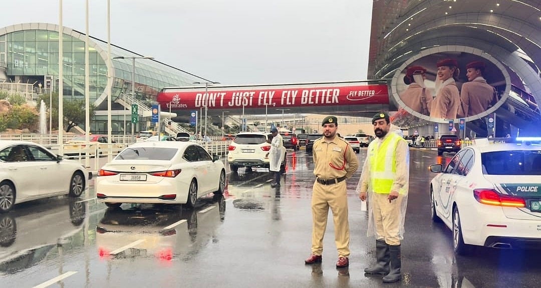 <div class="paragraphs"><p>Heavy downpours struck Dubai late Thursday and surged through Abu Dhabi overnight. (Photo: X/@DubaiPoliceHQ)</p></div>