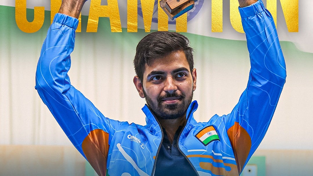 <div class="paragraphs"><p>Samrat Rana (Image: ISSF/X)</p></div>