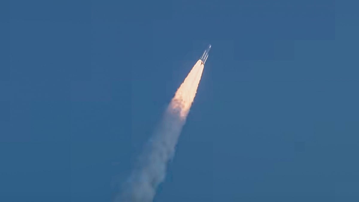 <div class="paragraphs"><p>Sriharikota: Indian Space Research Organisation (ISRO) launches the BlueBird Block-2 communication satellite of AST SpaceMobile, USA, onboard its launch vehicle LVM3-M6 from the Satish Dhawan Space Centre, in Sriharikota, Andhra Pradesh on Dec. 24, 2025. (Photo: PTI)</p></div>