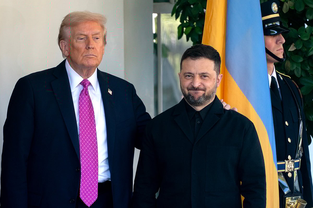 <div class="paragraphs"><p>US President Donald Trump, left, and Volodymyr Zelenskiy, Ukraine's president, at a previous meeting in Washington,&nbsp;on&nbsp;Oct. 17. (Photographer: Stefani Reynolds/Bloomberg)</p></div>