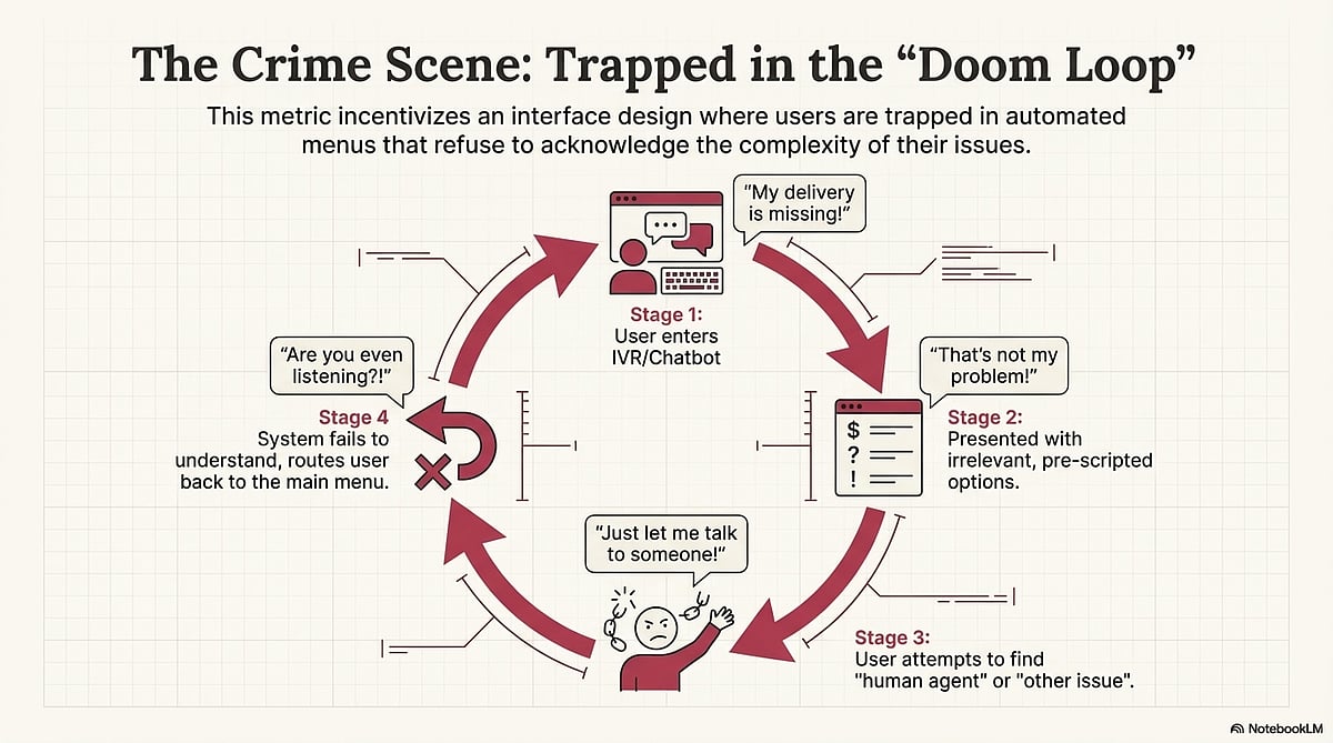 <div class="paragraphs"><p>How IVRs trap people in a doom loop. (Photo: Notebook LM)</p></div>