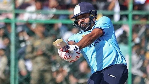 <div class="paragraphs"><p>Rohit Sharma in action for Mumbai in the 2025 Vijay Hazare Trophy (Photo: PTI)</p></div>