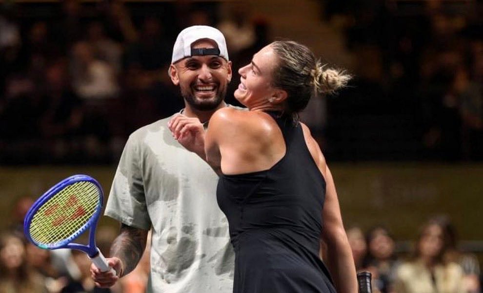 <div class="paragraphs"><p>Nick Krygios&nbsp; and Aryna Sabalenka in action during their&nbsp;Battle Of The Sexes match in Dubai(Photo: X)</p></div>