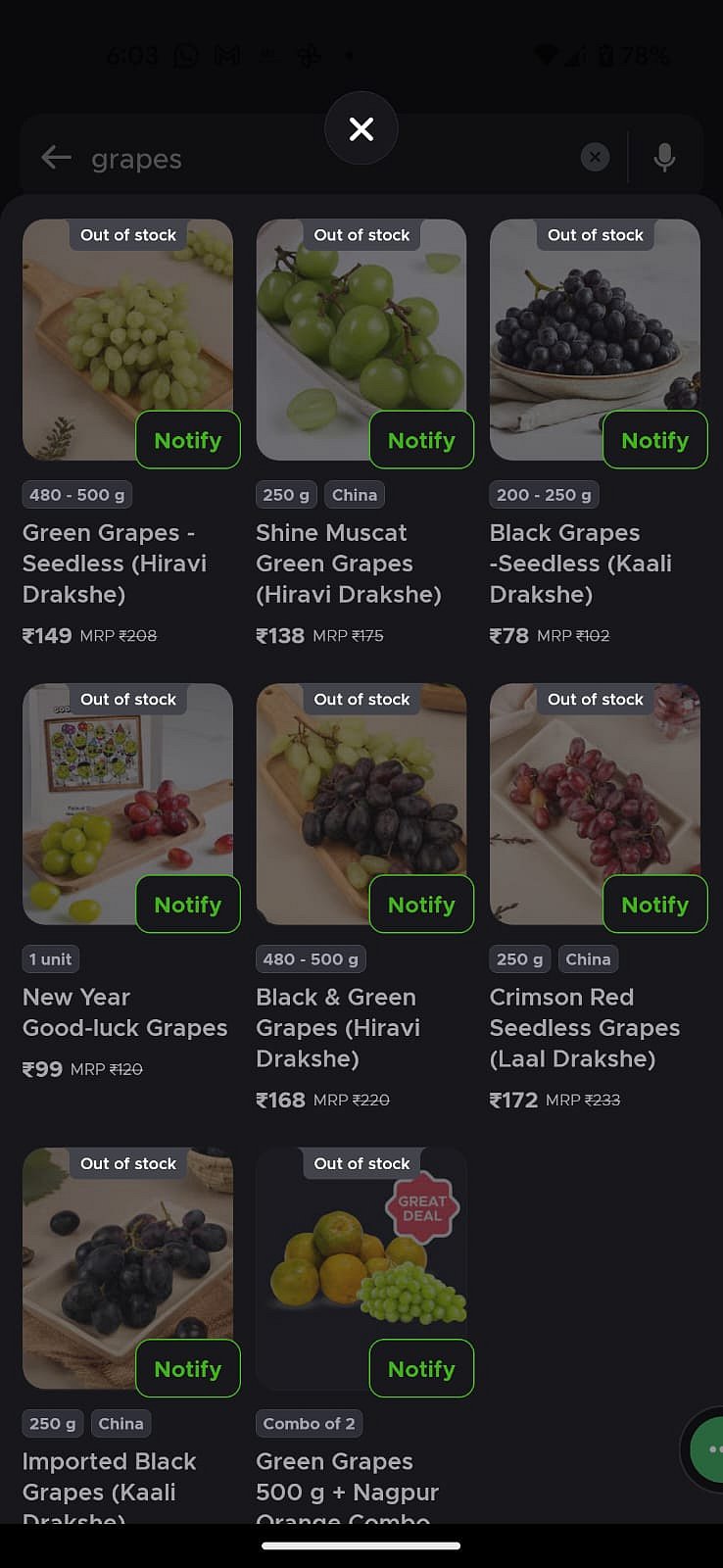 12 Grapes, 0 Stock: How A Viral NYE Trend Has Drained Blinkit, Zepto, And Others Of Grapes