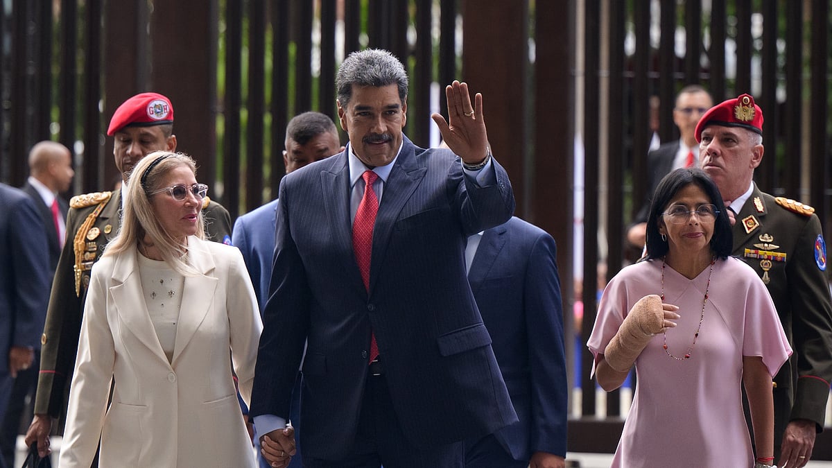 <div class="paragraphs"><p>Nicolas Maduro, center, his wife Cilia Flores, left, and Delcy Rodriguez, Venezuela's vice president, right, in Caracas in 2024. (Source: Bloomberg)</p></div>